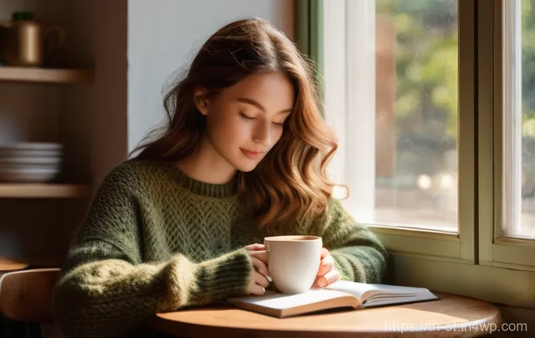 즉흥 스피치에서의 자신의 목소리 찾기 - **Prompt:** A cozy and inviting cafe scene. A young woman, appearing to be in her mid-20s, with soft...